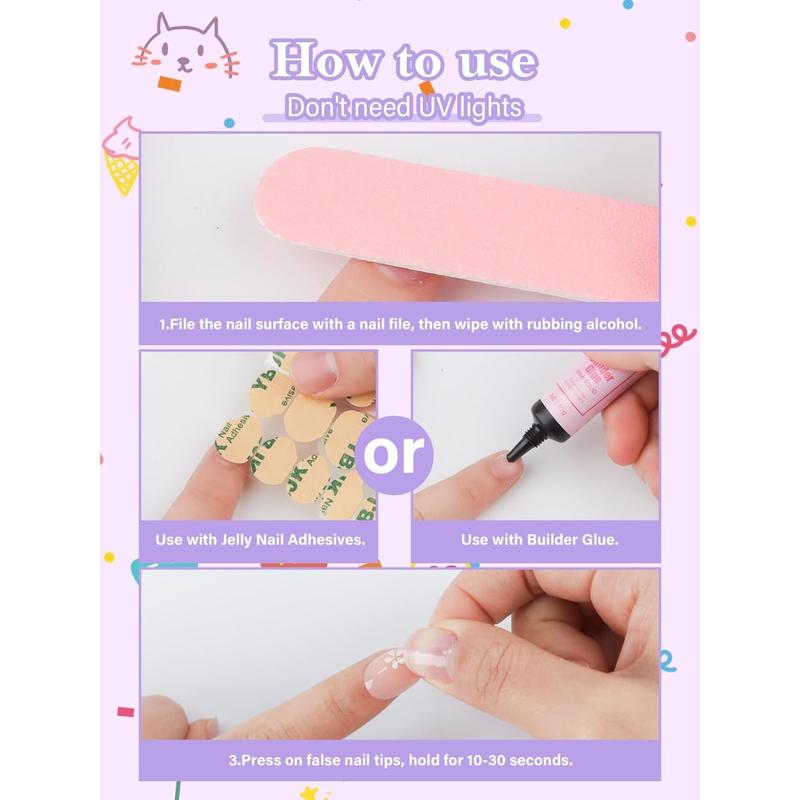 26 Pieces Press on Nails for Kids, EBANKU 1 Pack Kid Fake Nail Pink Flower Press on Nails for Girls 5-12 Years with Nail Glue 26 Pieces Press on Nails for Kids, EBANKU 1 Pack Kid Fake Nail Pink Flower Press on Nails for Girls 5-12 Years with Nail Glue