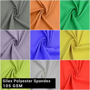 59" Wide Poly Spandex Silex Fabric by the Yard - Lightweight 105 GSM - 2-Way Stretch Woven for Dresses, Apparel, Tops, Skirts, Scarves, Home Decor, DIY & Crafts (SKU-793)