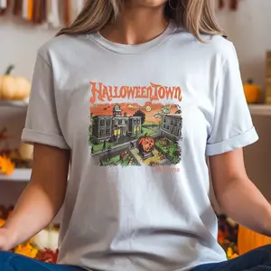 Halloween Town Casual Cotton Unisex T-Shirt