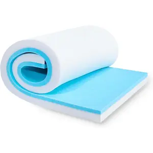 Upholstery Foam, 72" x 24" x 1" High Density Gel Padding Couch Cushion, Cut to Size Foam Pad for Sofa Sag