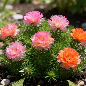 Moss Rose Seeds Bulk Annual Perennial Flower Seeds for Planting Outdoors Non GMO Mixed Colors Large Blooms Attract Pollinators Easy to Grow All Seasons