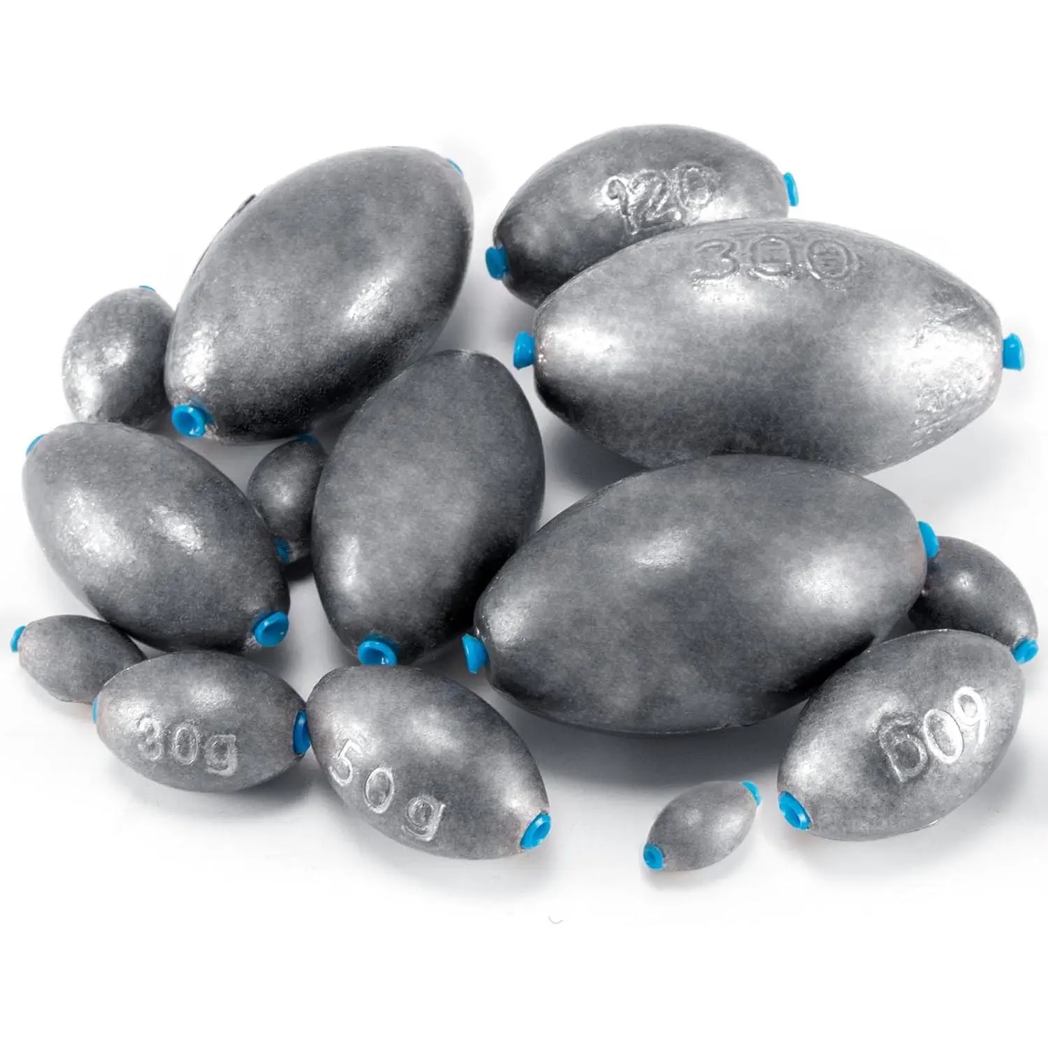 Egg Sinkers Fishing Weights 3/16-10oz  Oval Lead Bass Casting Sinker Saltwater Freshwater Tackle