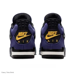 Purple High-Top Retro Sneakers with Suede Upper and Black Mesh Side Panels for Classic Court Style