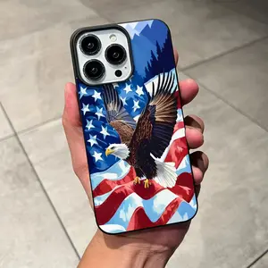 American Flag Silicone Case, Shockproof,Slim,Anti-Scratch Soft Microfiber Lining For iPhone16 15 15Pro Max 14 14Pro 13 12 11 16promax Stylish Trendy