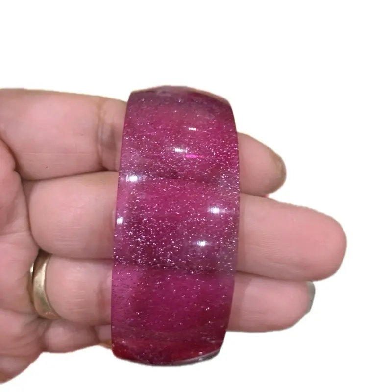 Plastic Broad Bangle Set with Shimmering Glitter for Women - Elegant Look woman fashion KC Jewelry vintage style kendyl