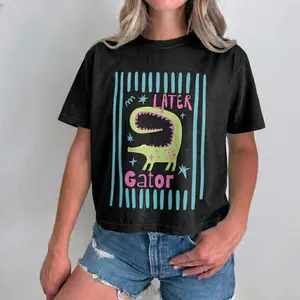 Comfort Colors® Boxy Tee Later Gator Shirt, Sarcastic Shirt, Funny Womens Clothing, Offensive Shirt, Alligator TShirt, Crocodile Shirt, Funny Mom Tee
