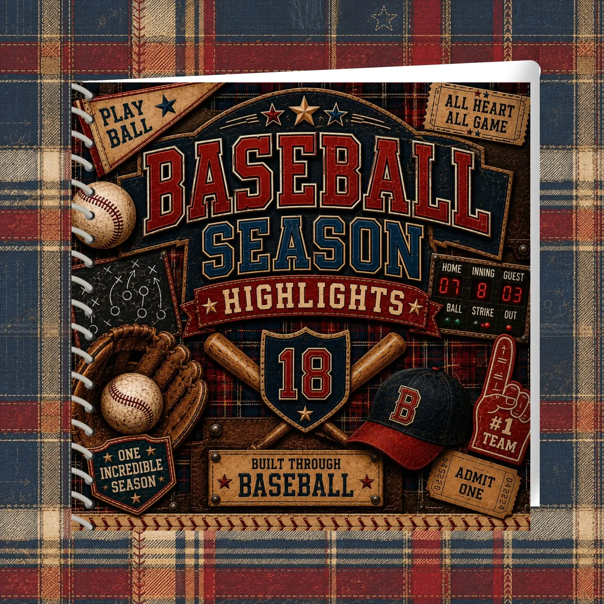Baseball Scrapbook- Fully Designed Layout Pages