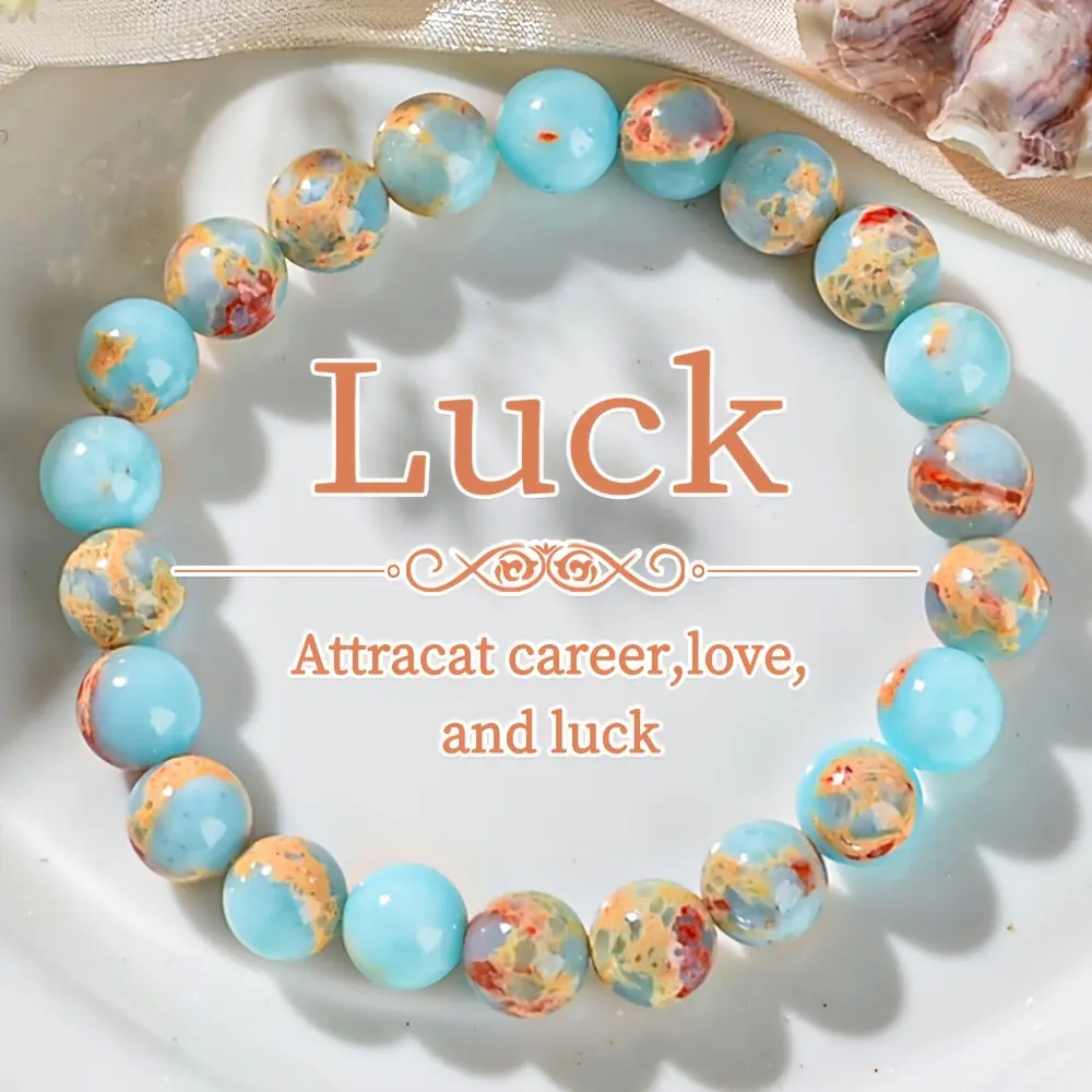 Elegant 8mm Natural Shoushan Stone Bead Bracelet - The Perfect Valentine's Day Gift for Her: A Versatile, Stylish Accessory Suitable for Both Everyday Wear and Special Occasions.