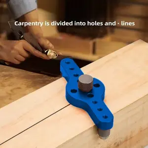 Wooden Dowel Hole Locator, Precision Drilling Guide, Easy-To-Use Woodworking Tool, Ideal for Carpentry Projects, Durable Construction, Home