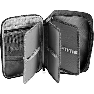 Large Capacity Pencil Case, 72 Slots Colored Pencil Pouch Bag Portable Pencil Holder Stationery Organizer with Compartments for Office and Travel, Black