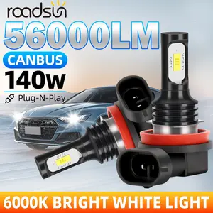2pcs H4/9003 880 5202 H11 9005/HB3 9006/HB4 881 LED Fog Lights - 6000K White Light, Plug & Play Car DRL & Daytime Running Lights, Energy-Efficient, Long-Lasting >50, 000 Hours, Easy Installation drl daytime