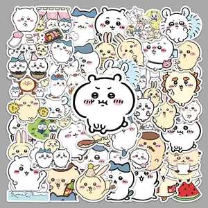 50pcs Kawaii Chiikawa Stickers for Kids Travel Case,Cute Japanese Cartoon Vinyl Stickers Funny Trendy Waterproof Decals for Teens Water Bottle Phone Journal Guitar Skateboard
