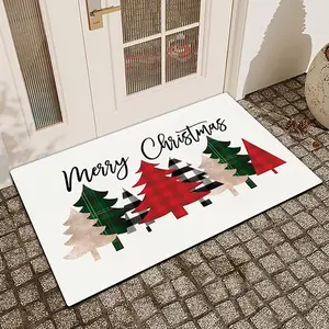 1 Pc Christmas Cute Little Deer Diatomaceous Earth Anti Slip And Absorbent Door Mat Indoor And Outdoor Door Mat Kitchen Dining Room Bathroom Bedroom Decoration Holiday Home Decoration