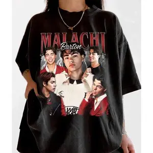 FEEGO MALACHI BARTON Vintage Shirt, Malachi Barton TShirt, Malachi Barton Fan Tees, Malachi Barton Retro 90s Shirt, Malachi Barton Merch Gift  men gifts Y2K Streetwear Graphic Tee