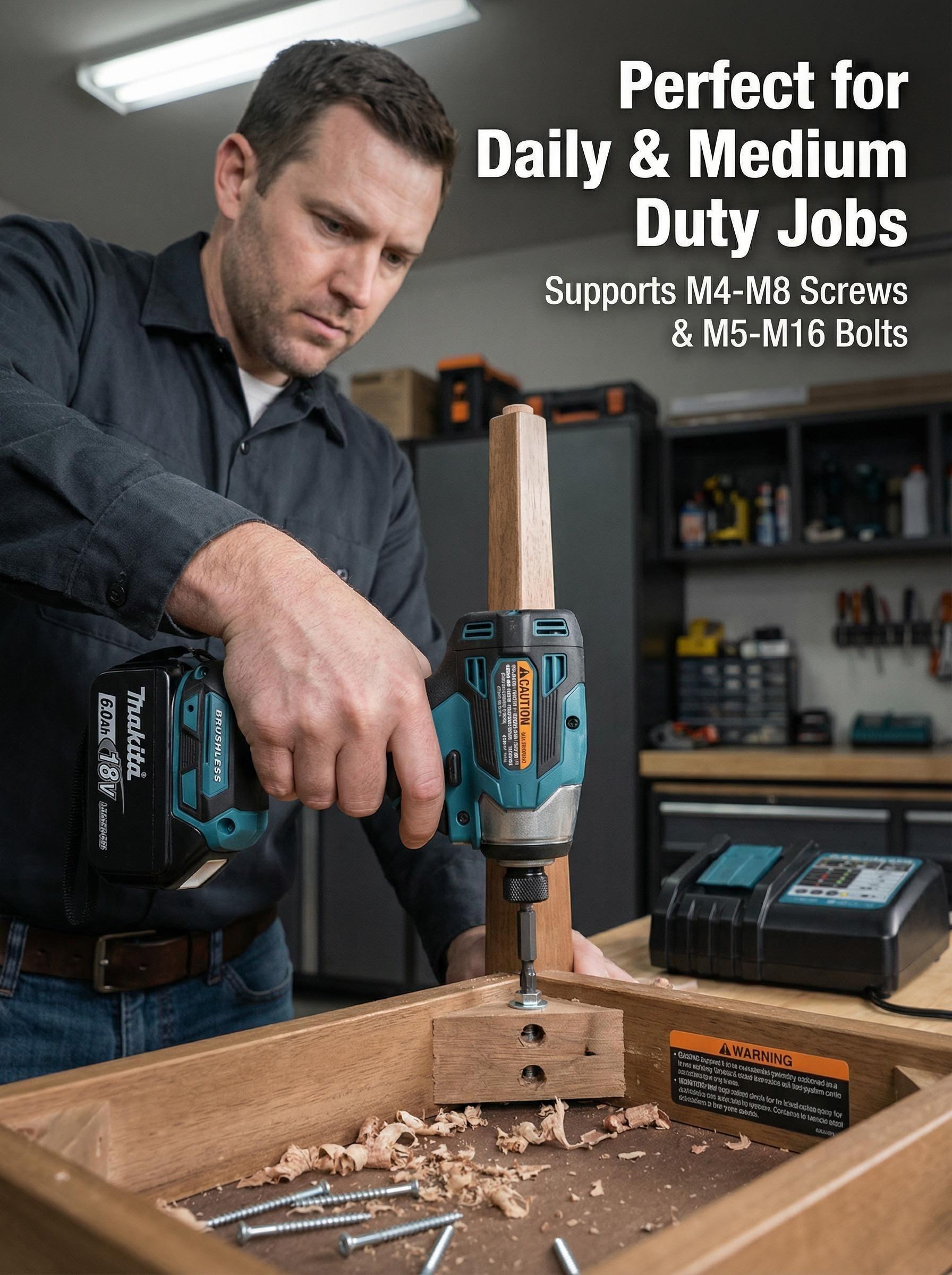 Makita DTD173 Brushless Impact Driver For Fastening And Installation With 18V Power And 180Nm Torque