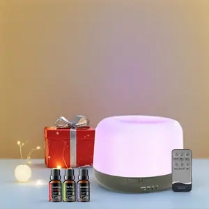 Aroma Diffuser & Humidifier, 500ml with 7 Color Changing LED Lights & Remote, BPA-Free for Home, Office, Yoga