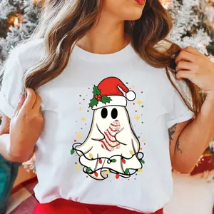 Ghost Cookie Christmas Shirt, Cute Ghost Christmas T-Shirt, Funny Christmas Shirt, Xmas Boo Shirt B0T