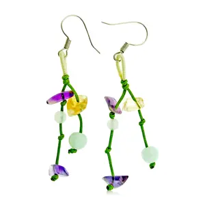 Shine Bright with Amethyst, Citrine and Jade Earrings