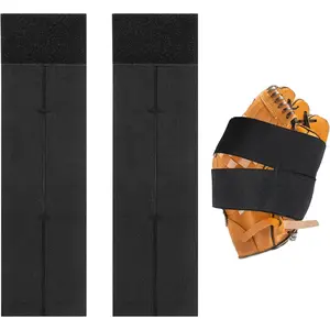 2 Pcs Baseball Glove Wrap, Softball and Baseball Glove Strap Elastic Baseball Glove Wrap Band Baseball Glove Accessories for Quickly Keep The Pocket Formed, Fit All Gloves (Black) : Sports & Outdoors