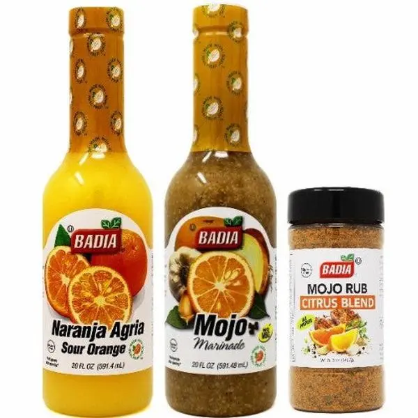 BADIA Citrus Flavor Spice Bundle - Mojo Salt, Mojo Marinade and Sauce, Garlic Seasoning - Adds a Burst of Citrus Flavor for Chicken, Beef, Cuban Culinary Creations, Add A Burst Of Citrus Flavor