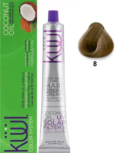 Kuul Color System Permanent Hair Dye 8 Rubio Claro 3.04 fl oz Long Lasting Hair Coloring Solution