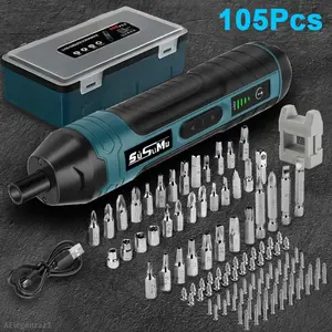 Torque Adjustable Electric Screwdriver, Cordless Power Screwdriver Set, USB Rechargeable Multifunctional Screwdriver with Light, Handheld Driver Tool KitAEleganza22