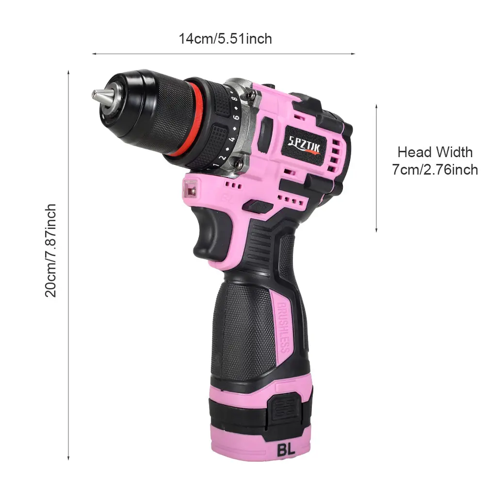 SPZTJK-Electric Drill Tool Set, Cordless Hammer Drill Tool Kit