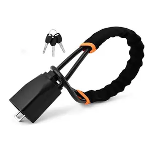 Car Steering Wheel  Lock, Universal Anti-Theft Device Lock with Three Keys for Car Security Fit Most Vehicles Truck SUV Van, High Visibility and Light-Weight, Easy to Store