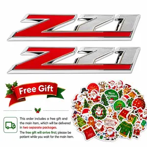 【Buy 1 Gift 1】NEW 2pc 2019-2025 Chevy Silverado Z71 4x4 Emblem Fender Letter Badge Chrome Red