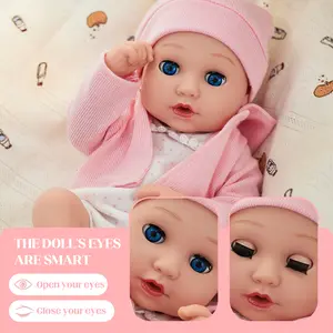 DEARBEI 13inch Smart Doll with Interactive Eyes Open and Close Features for Kids Playtime