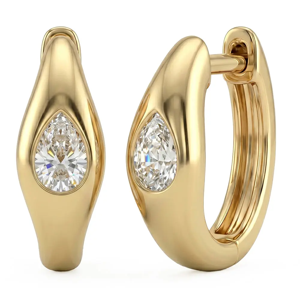 .45ct 14K Yellow Gold Lab Grown Diamond Earrings