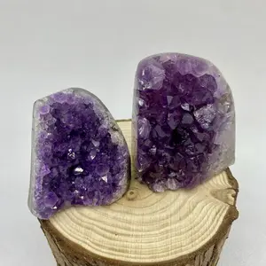 Small Natural Amethyst Cluster Decor  Irregular Polished Uruguay Grade for Healing Reiki 5-7cm 1 count
