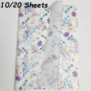 10/20 Sheets Lily Flower Packaging Paper, Art Paper for Parties, Birthdays, Weddings, Thin Paper for Bouquets, Gift Wrapping, Floral Decorations