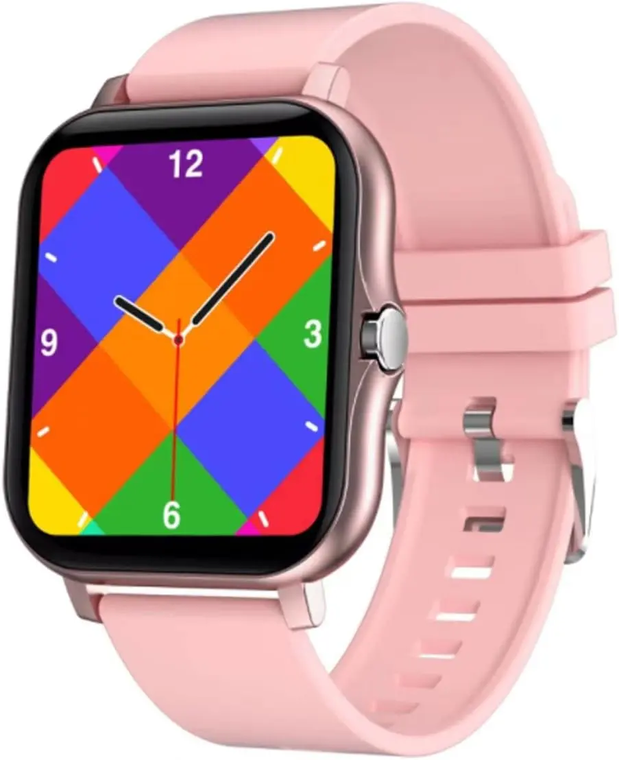 Smart Fitness Tracker Watch for Android/Ios - IP68, Heart Rate/Blood Oxygen/Sleep Monitoring, 8 Sports Modes, Breath Training, Weather Updates - 1.69-Inch Display for Men and Women (Rose Gold) CREAUV