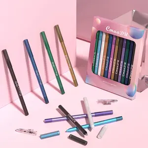 12 Color Eyeshadow Liner Pen Set, Versatile Use for Eye Makeup & Stage Looks, Perfect for Detailed Eye Artistry