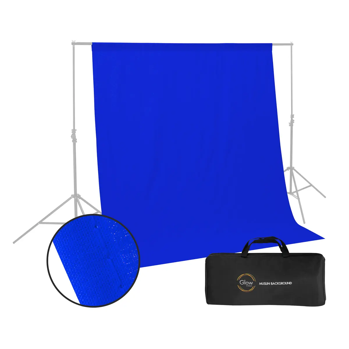 Glow Muslin Camera Backdrop, 10x10', Blue Camera Accessories, Cross
