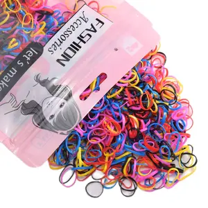 Elastics No  Colored Hair Bands Fashion Girls Hair Ties 1000 Count Small Size