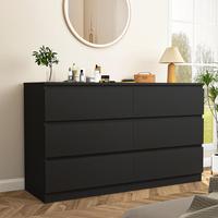 6-Drawers-Black(15.8"D x 47.2"W x 28"H)