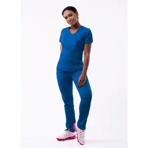 Modern V-Neck Scrub Top by Adar XXS-3XL / ROYAL BLUE