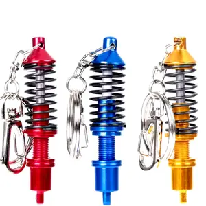 Race Car Suspension Keychain for Car Lovers - Realistic Design with Shock Absorber or Coil over Look