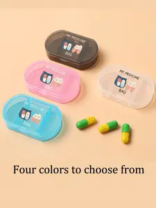 Portable Capsule Storage Box with Personalized Lettering, Colorful Plastic Organizer for Jewelry and Small Items, Ideal for Travel and Outdoor Activities, Supplement Organizer, Vitamin Organizer
