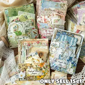 100 Pcs/Set Vintage Farmhouse Sticker Pack - Non-Stick Sticky Notes with Light Post Office Design, DIY Decorative Craft Stickers, Decal Sticker for Scrapbooking, Journaling, Gift Wrapping