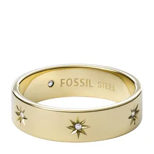 Sutton Shine Bright Gold-Tone Stainless Steel Band Ring