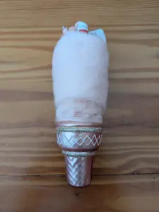 Cotton Candy Ornament from Unknown -  Ornaments (Glass, Fiber Ornament, Novelty, Food-themed, Whimsical, Pink, Silver)