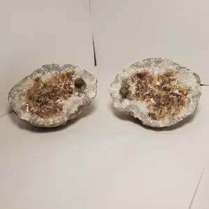 BROWN CALCITE FABULOUS KEOKUK GEODE SET