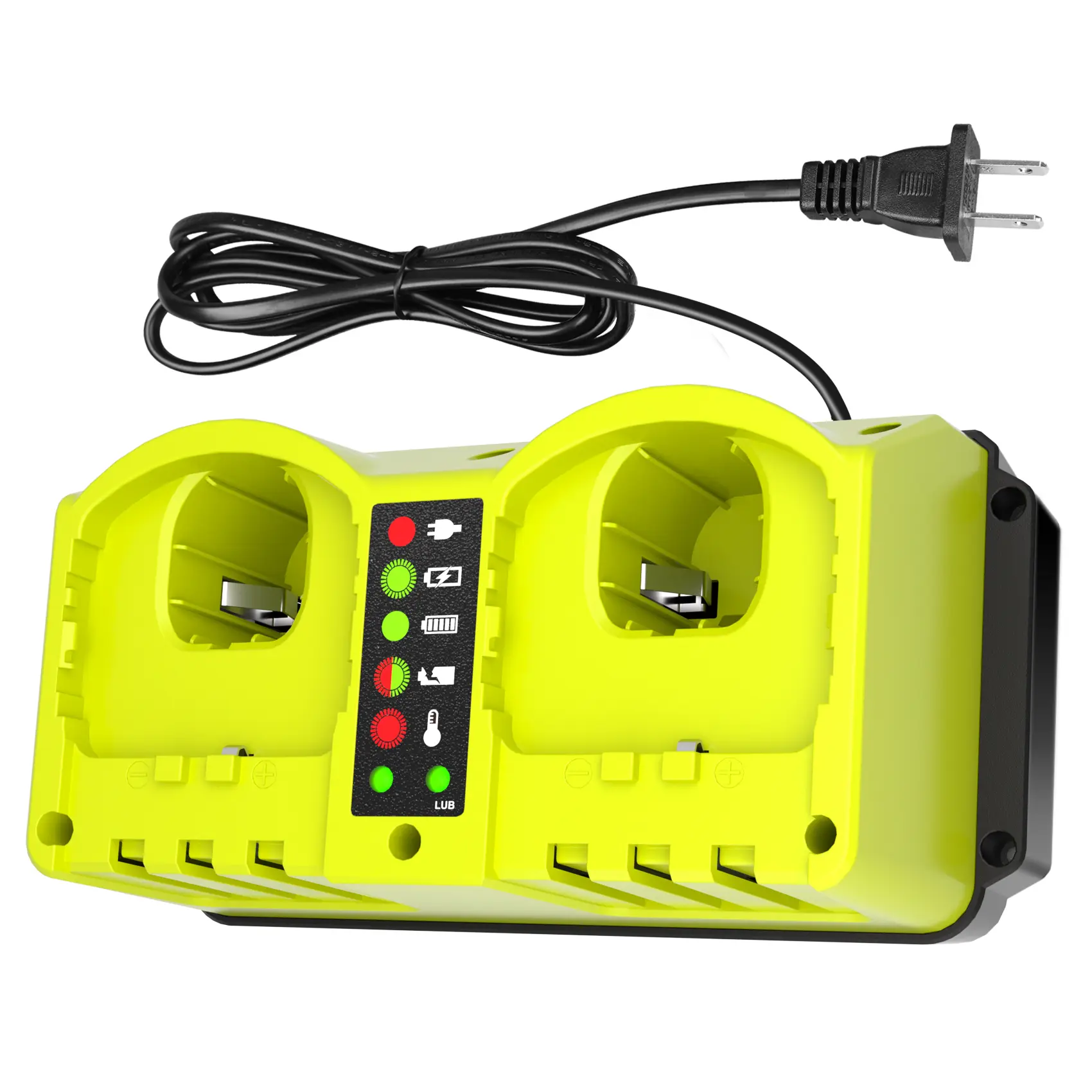 18V Dual Fast Charger Station, Replacement Charger for Ryobi 14.4V-18V Lithium-Ion Batteries with Optimal Efficiency