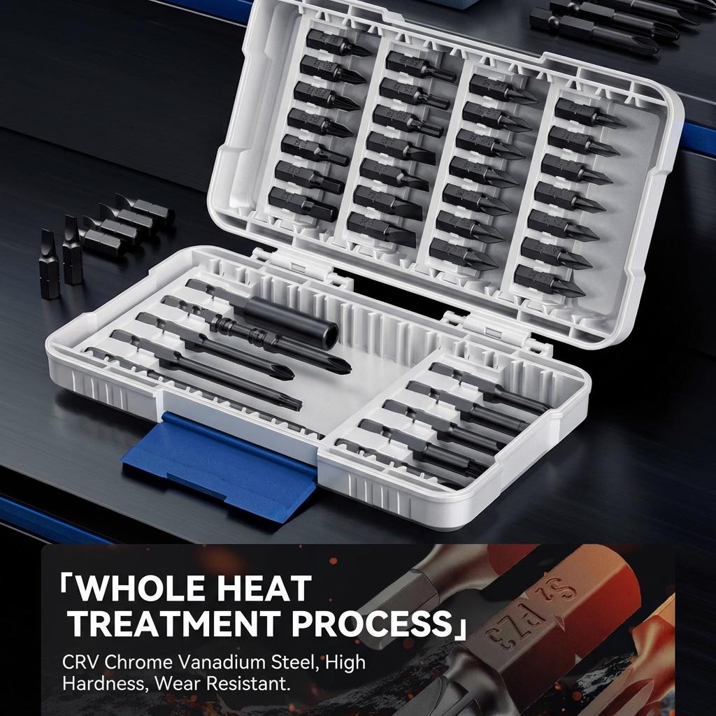 29 PCS S2 Steel Impact Screwdriver Bit & Socket Set, Telescopic Extension Bar Quick Change Kit, High Torque Bits with 6-10mm Nut Drivers, 1/4" Hex Shank for Automotive Tight Spot Repair