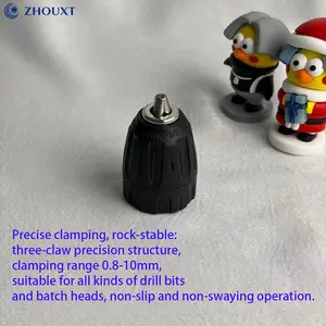 Hand Tight Self-Locking Drill Chuck, Durable Hand Grip Design, Secure Fit for Drilling Tasks, Ideal for DIY Projects & Professional Use