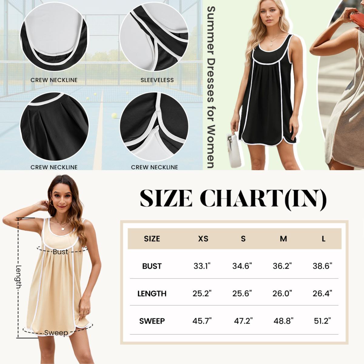 UANEO Womens Summer Athletic Sleeveless Mini Dress Casual Oversized Workout Tennis Dress Sundress SummerVibes UANEO Womens Summer Athletic Sleeveless Mini Dress Casual Oversized Workout Tennis Dress Sundress SummerVibes