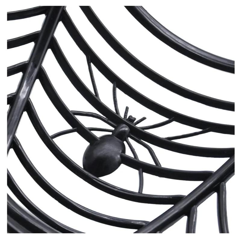 5 Pcs Halloween Candy Bowl Dish Spider Web Halloween Decorations Indoor Decor, Party Supplies Favors Table Desk Haunted House Trick Or Treat Basket Plastic